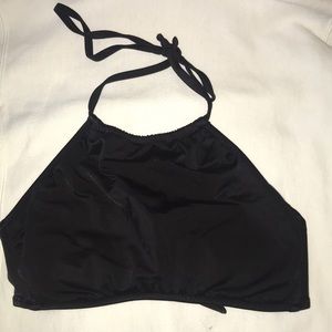 black halter bikini top